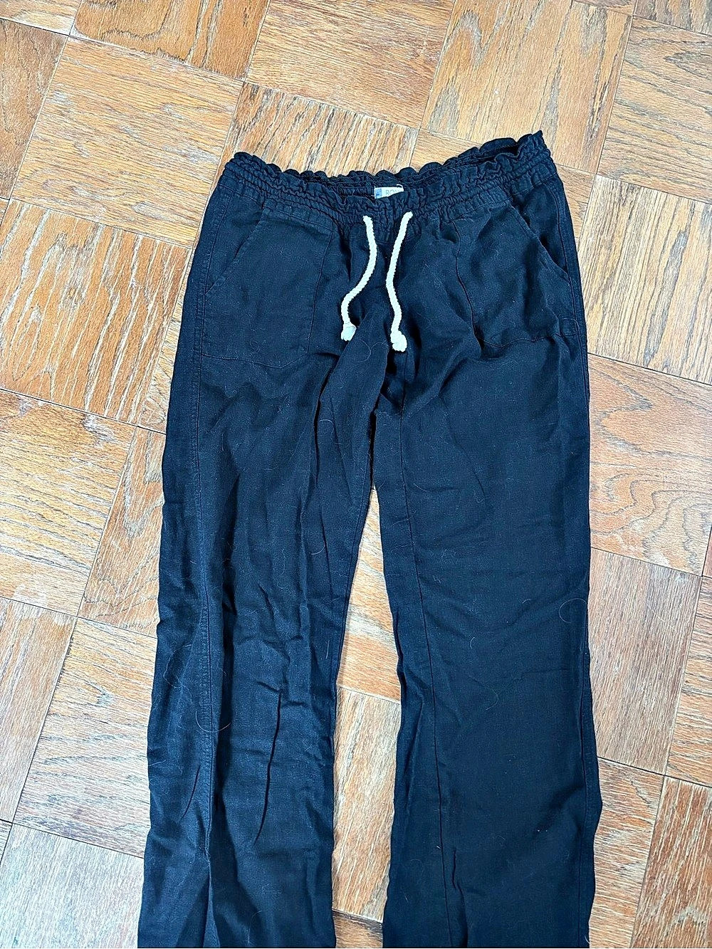 ROXY Black Cotton Jogger Pants Size Large